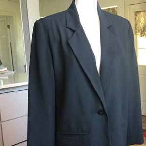 Karen Scott Black Polyester Blazer sz 12